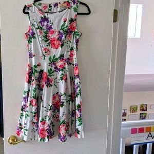 Spring white floral dress
